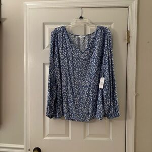 NWT Ladies Plus Time and Tru Blouse